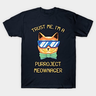 Funny Project Manager Cat T-Shirt